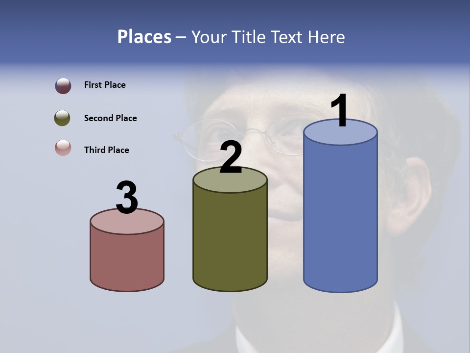 A Man In A Suit And Tie With A Blue Background PowerPoint Template