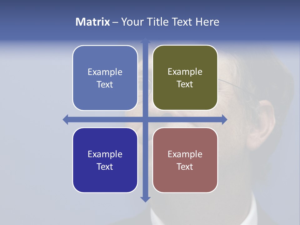 A Man In A Suit And Tie With A Blue Background PowerPoint Template