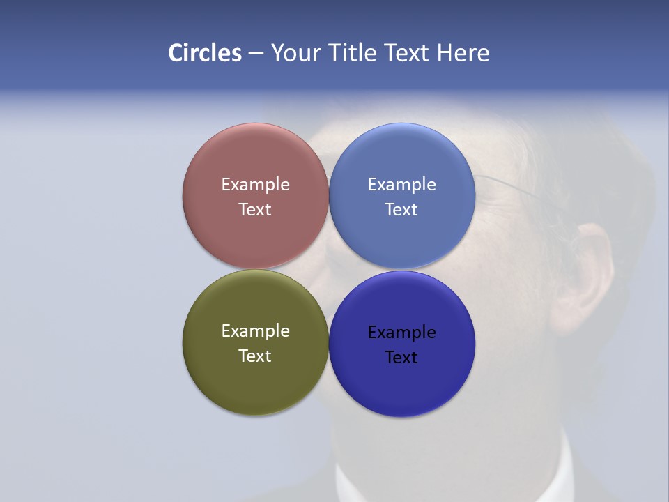 A Man In A Suit And Tie With A Blue Background PowerPoint Template