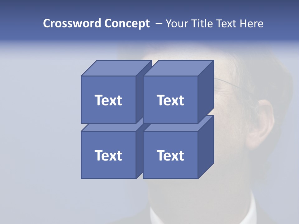 A Man In A Suit And Tie With A Blue Background PowerPoint Template