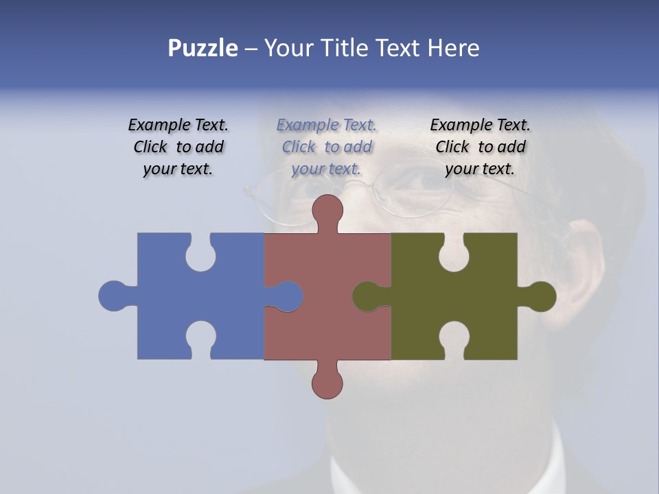 A Man In A Suit And Tie With A Blue Background PowerPoint Template