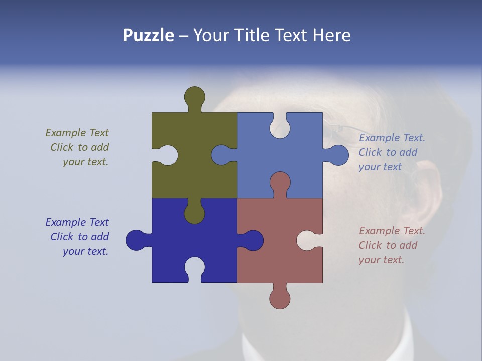 A Man In A Suit And Tie With A Blue Background PowerPoint Template