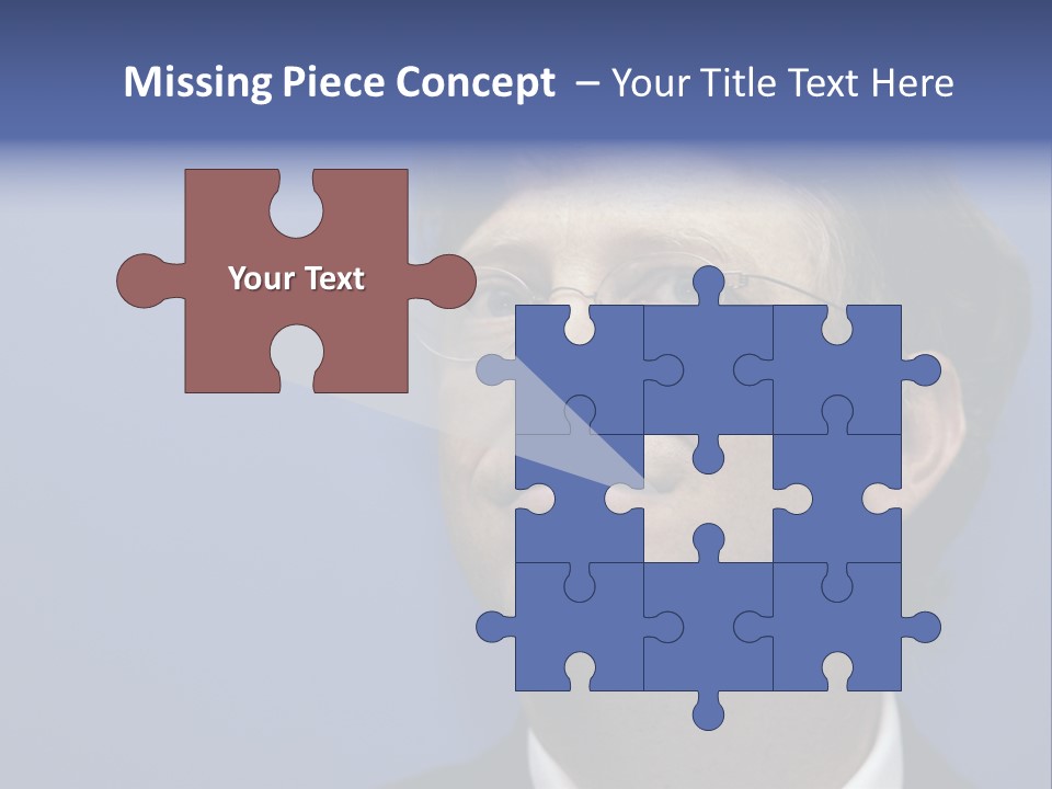 A Man In A Suit And Tie With A Blue Background PowerPoint Template