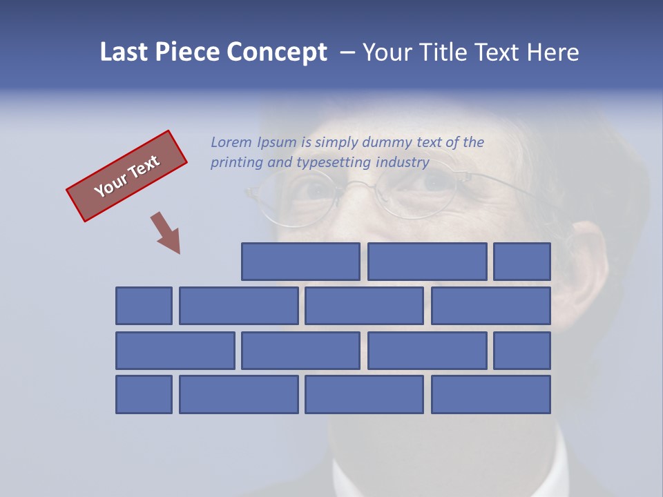A Man In A Suit And Tie With A Blue Background PowerPoint Template