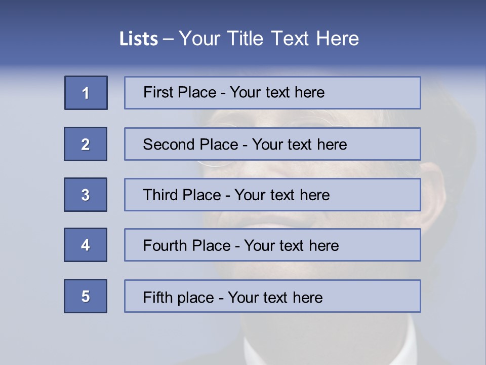 A Man In A Suit And Tie With A Blue Background PowerPoint Template