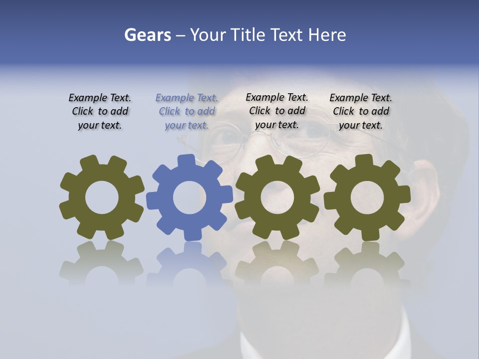 A Man In A Suit And Tie With A Blue Background PowerPoint Template