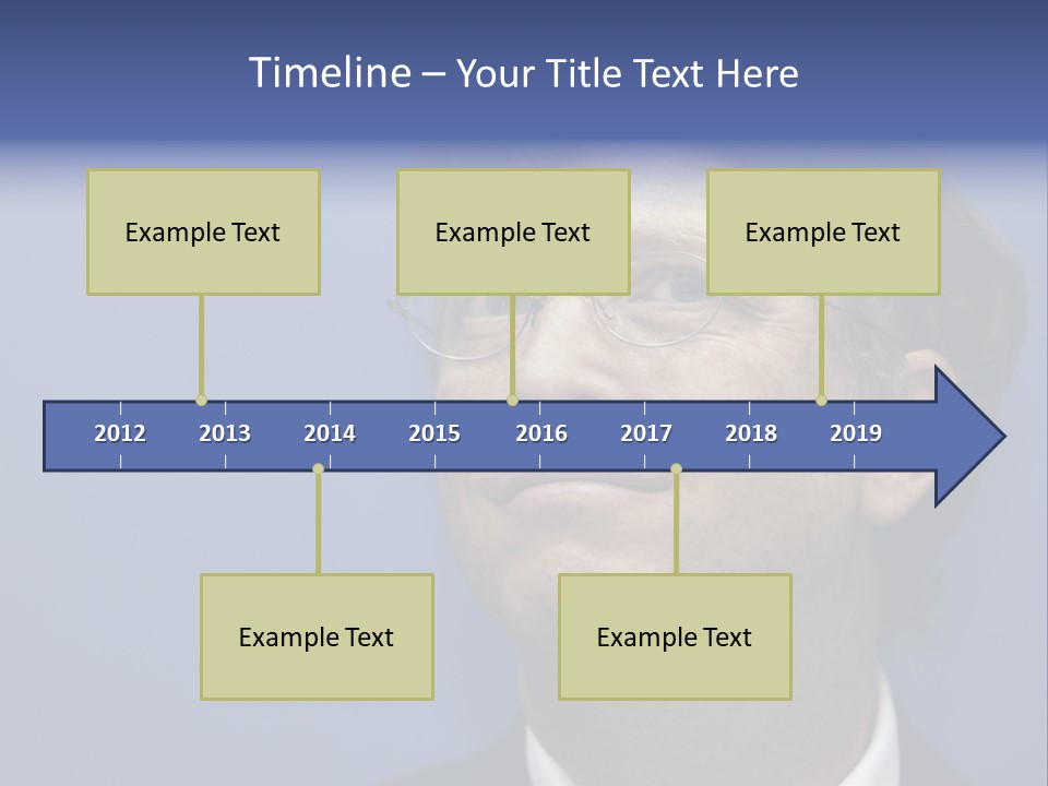 A Man In A Suit And Tie With A Blue Background PowerPoint Template
