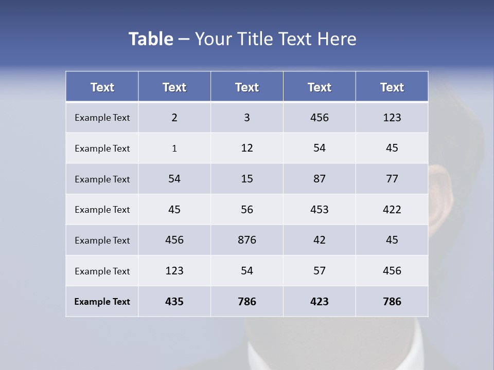 A Man In A Suit And Tie With A Blue Background PowerPoint Template