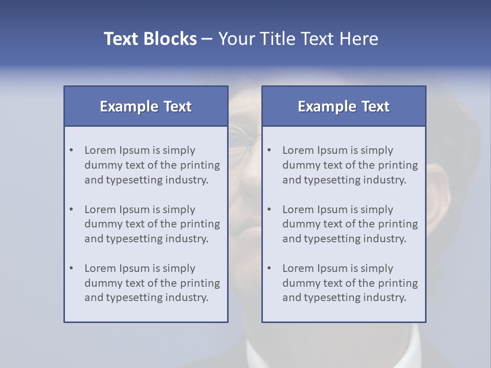 A Man In A Suit And Tie With A Blue Background PowerPoint Template