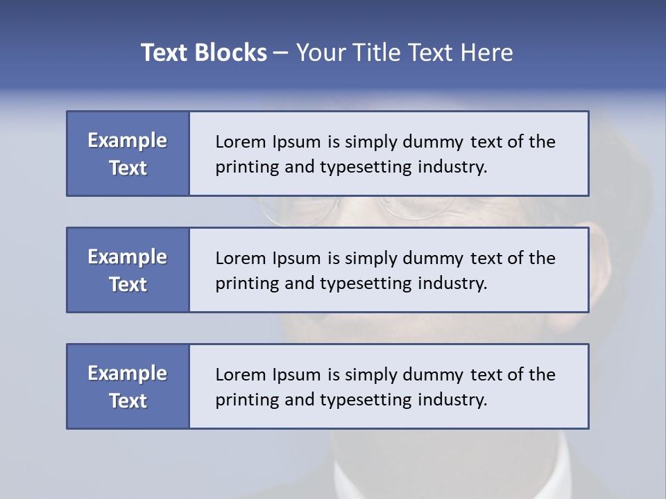 A Man In A Suit And Tie With A Blue Background PowerPoint Template