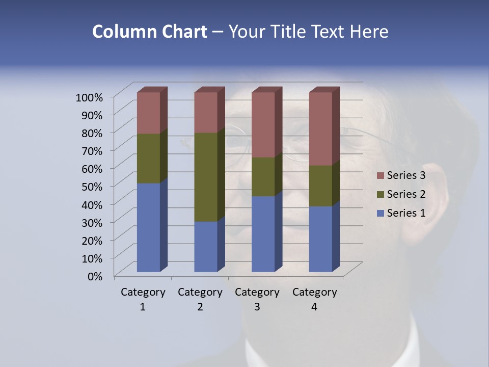 A Man In A Suit And Tie With A Blue Background PowerPoint Template