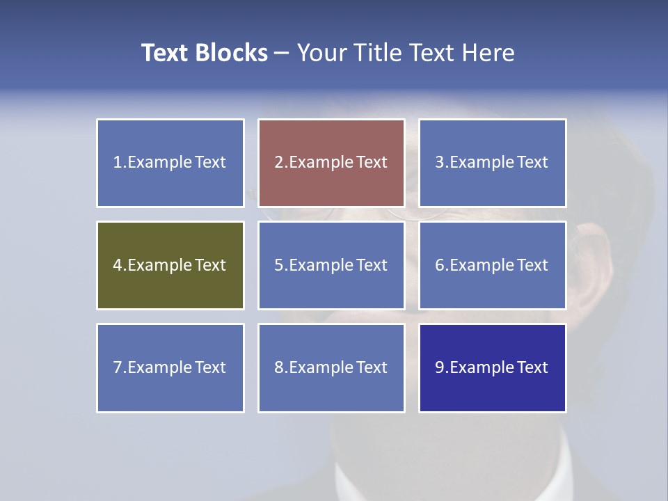 A Man In A Suit And Tie With A Blue Background PowerPoint Template