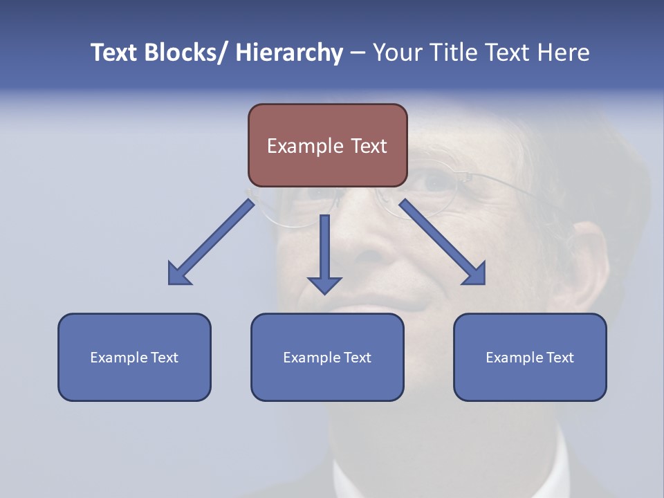 A Man In A Suit And Tie With A Blue Background PowerPoint Template