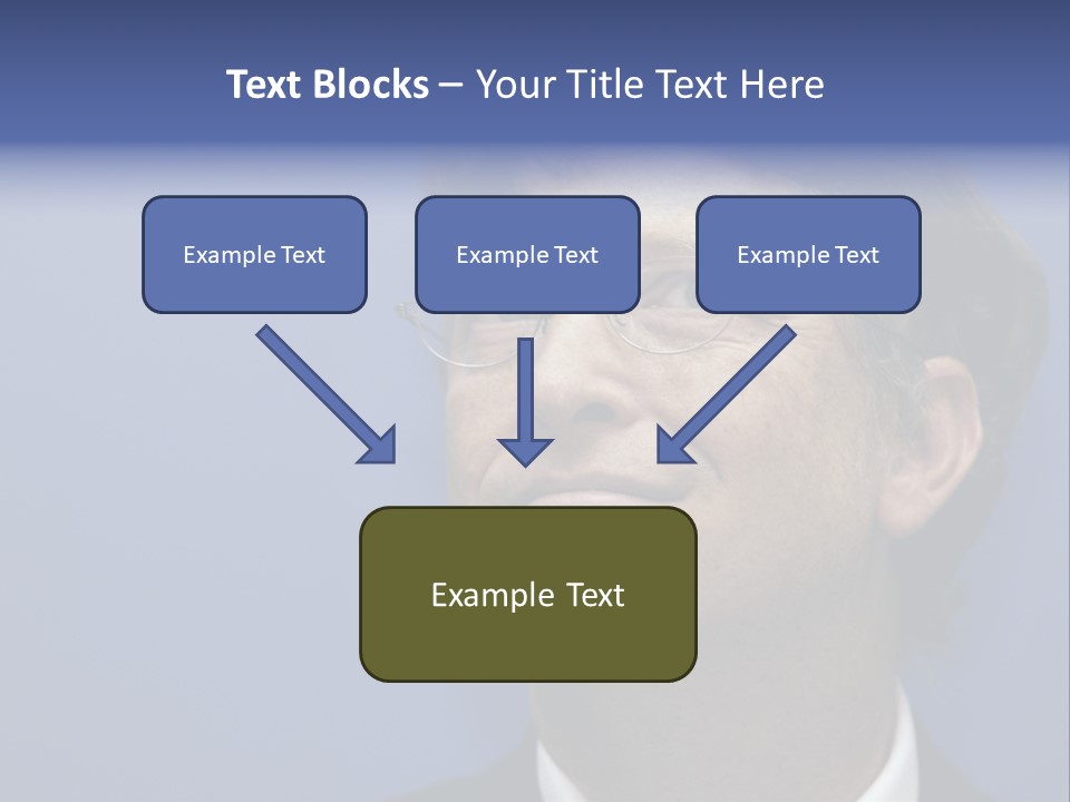 A Man In A Suit And Tie With A Blue Background PowerPoint Template