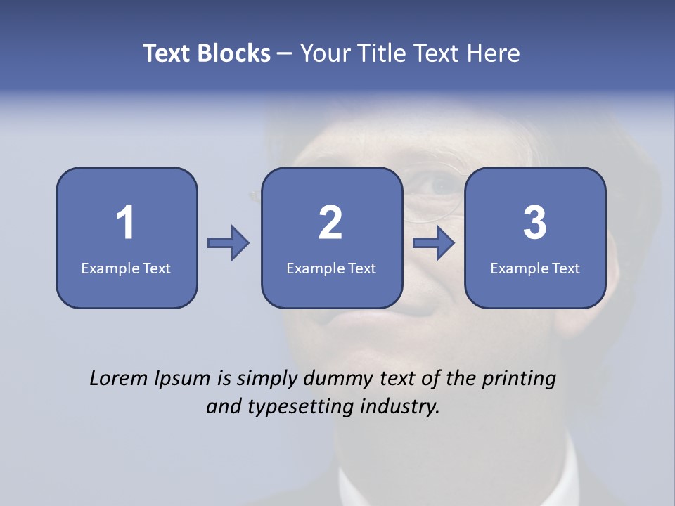 A Man In A Suit And Tie With A Blue Background PowerPoint Template