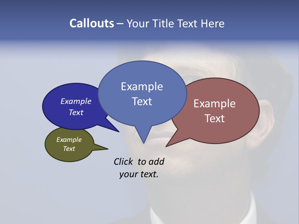 A Man In A Suit And Tie With A Blue Background PowerPoint Template