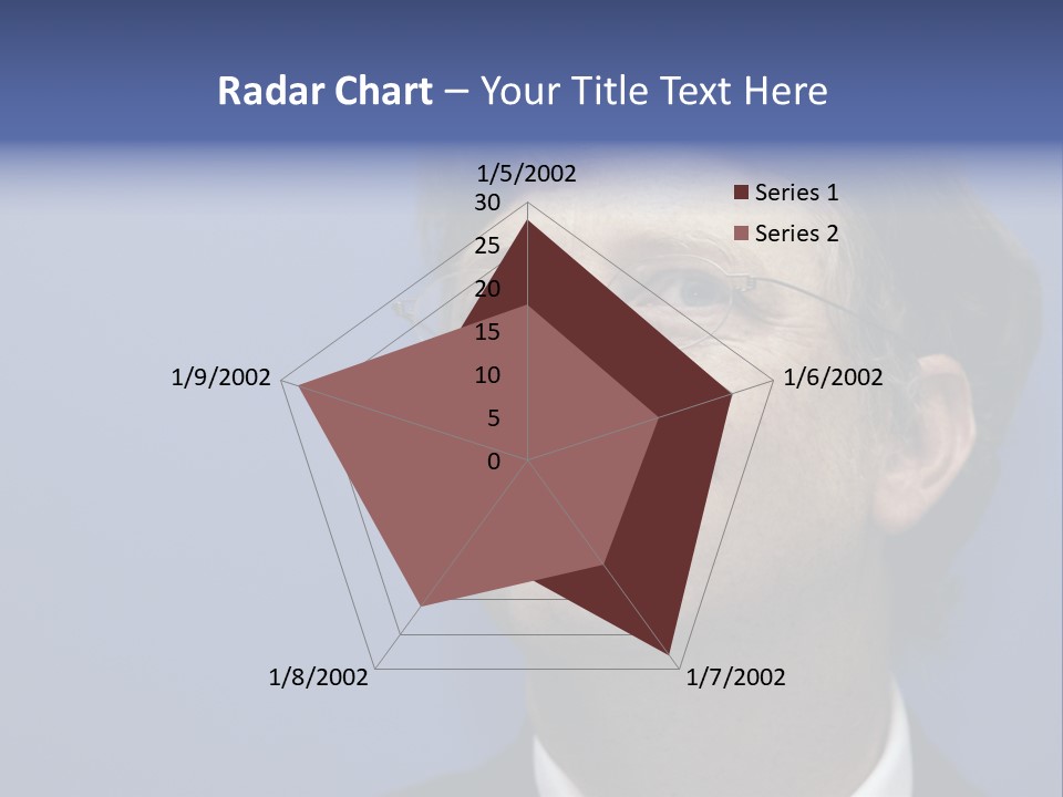 A Man In A Suit And Tie With A Blue Background PowerPoint Template