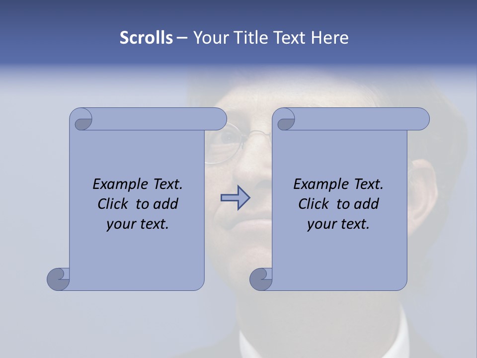 A Man In A Suit And Tie With A Blue Background PowerPoint Template