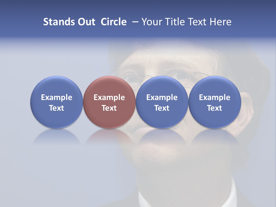 A Man In A Suit And Tie With A Blue Background PowerPoint Template