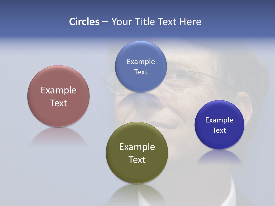 A Man In A Suit And Tie With A Blue Background PowerPoint Template