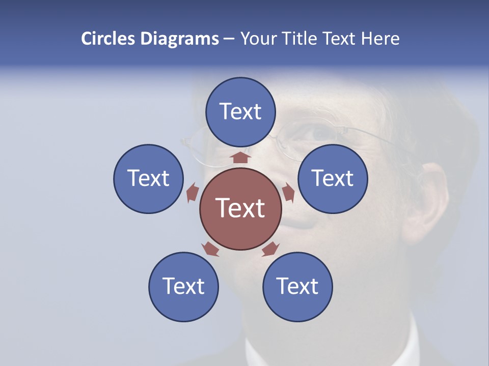 A Man In A Suit And Tie With A Blue Background PowerPoint Template