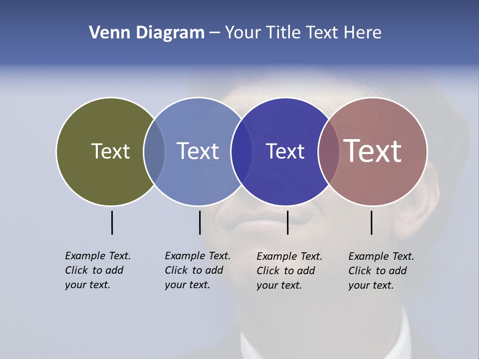 A Man In A Suit And Tie With A Blue Background PowerPoint Template