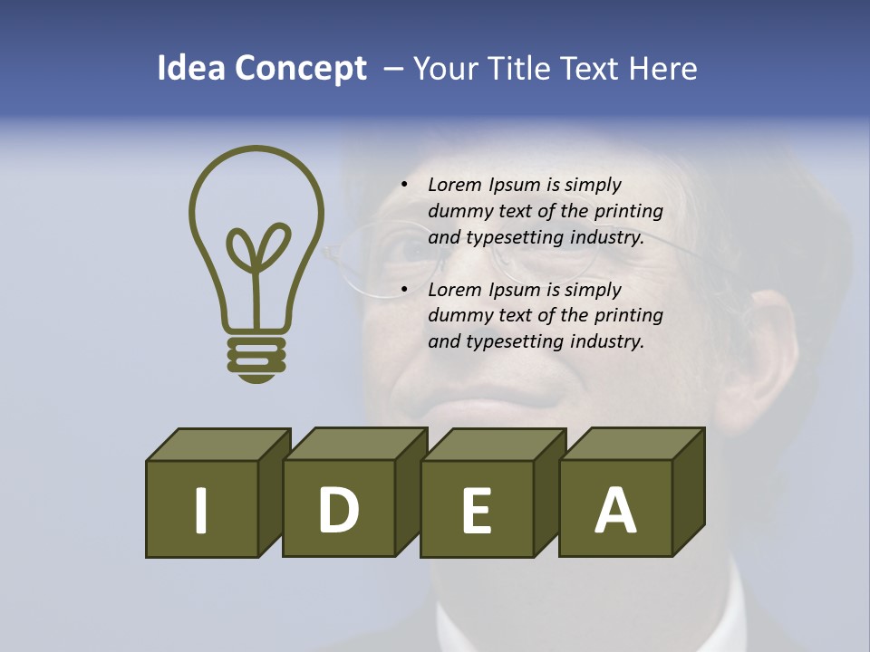 A Man In A Suit And Tie With A Blue Background PowerPoint Template