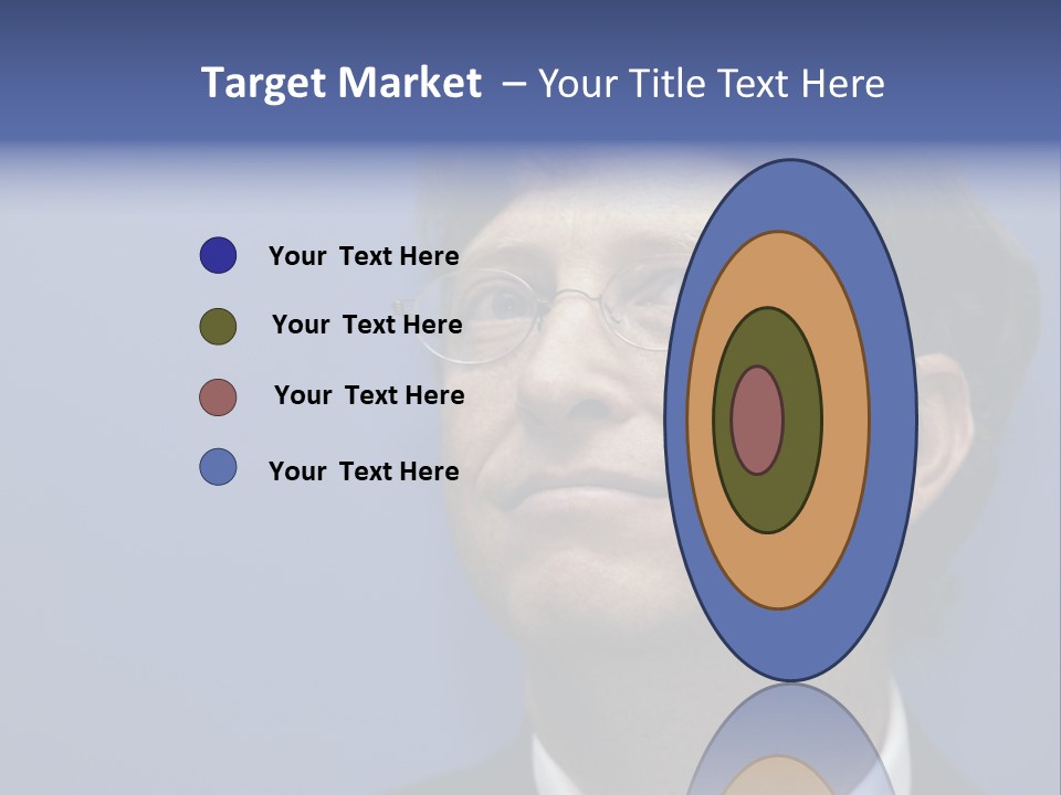 A Man In A Suit And Tie With A Blue Background PowerPoint Template