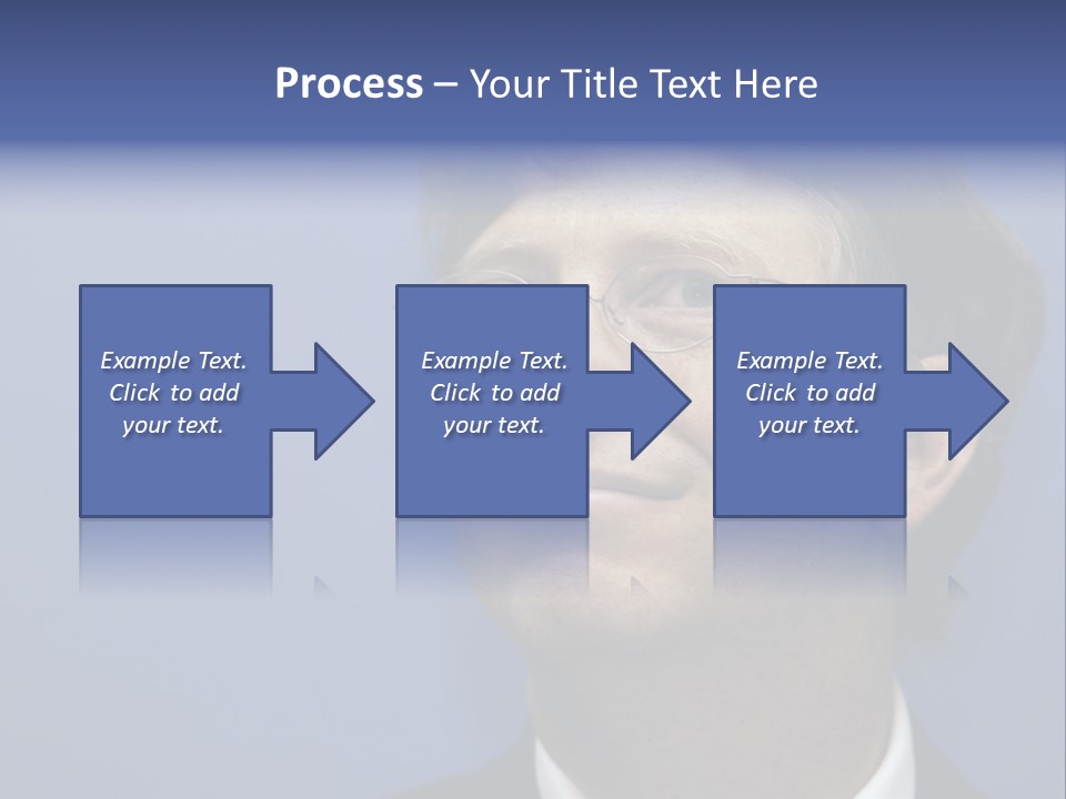 A Man In A Suit And Tie With A Blue Background PowerPoint Template