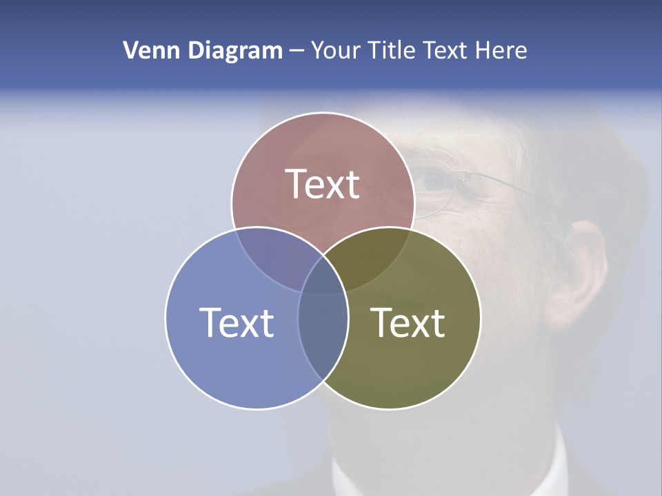 A Man In A Suit And Tie With A Blue Background PowerPoint Template