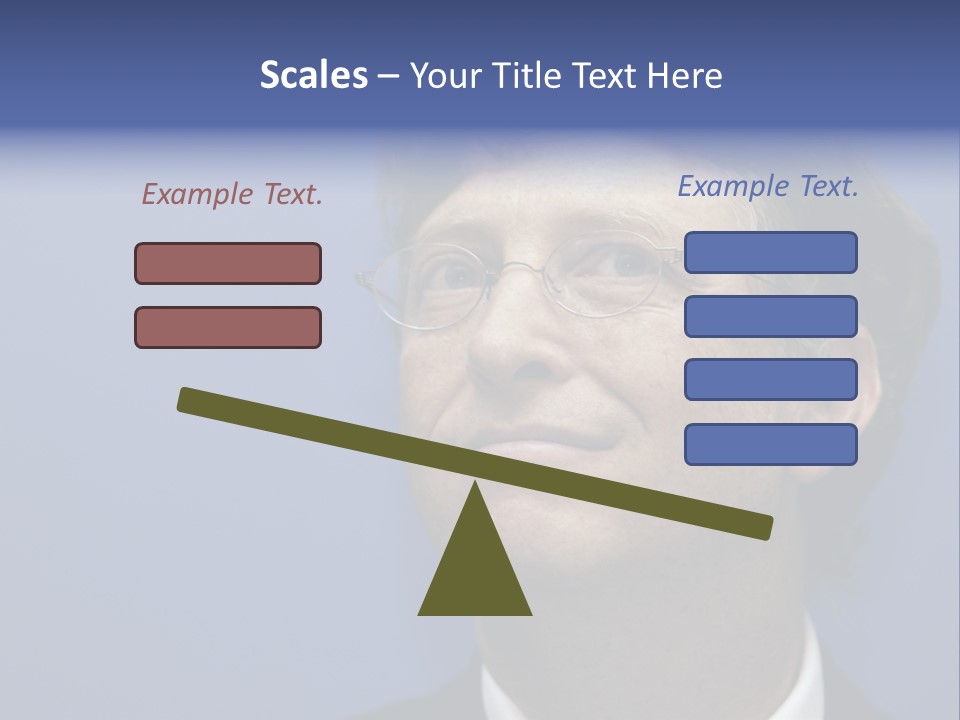 A Man In A Suit And Tie With A Blue Background PowerPoint Template