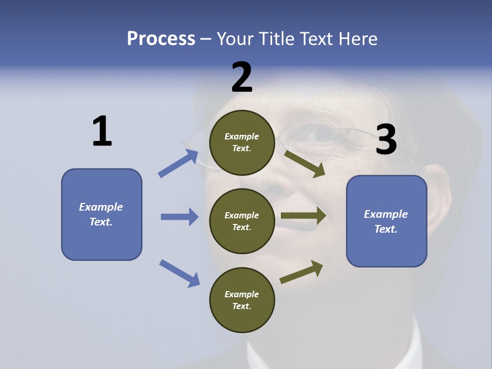 A Man In A Suit And Tie With A Blue Background PowerPoint Template