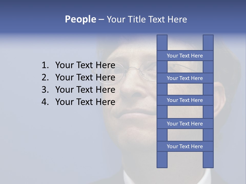 A Man In A Suit And Tie With A Blue Background PowerPoint Template