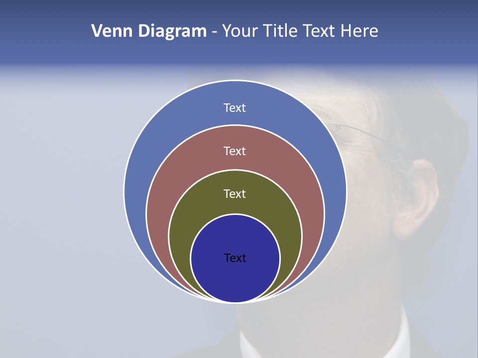 A Man In A Suit And Tie With A Blue Background PowerPoint Template