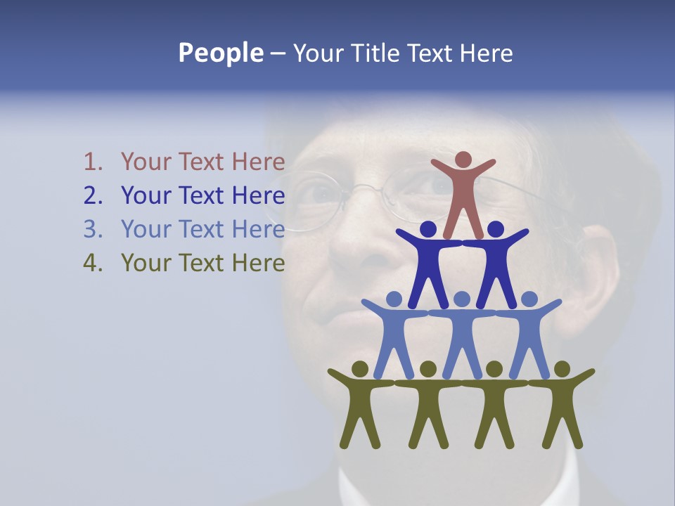 A Man In A Suit And Tie With A Blue Background PowerPoint Template