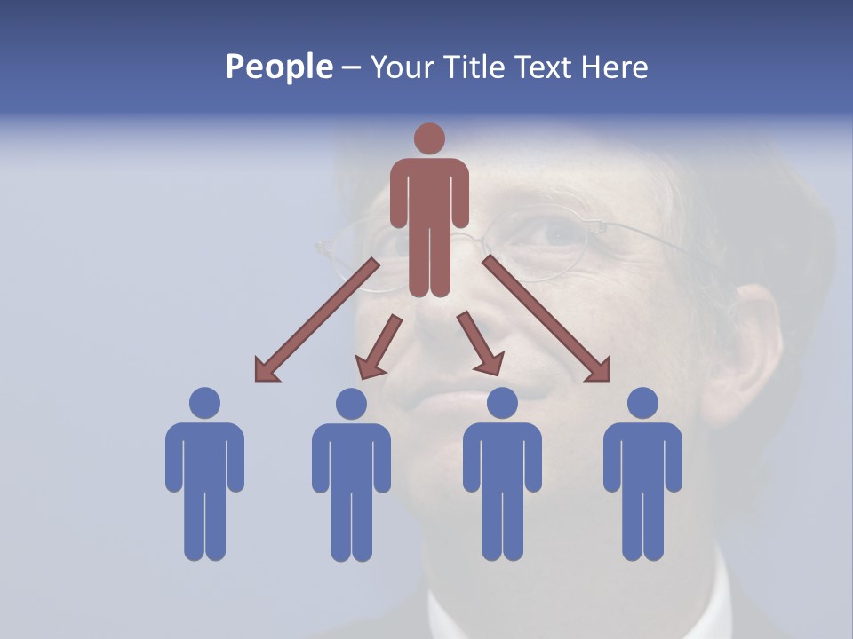 A Man In A Suit And Tie With A Blue Background PowerPoint Template