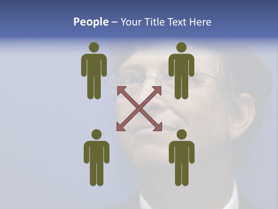 A Man In A Suit And Tie With A Blue Background PowerPoint Template