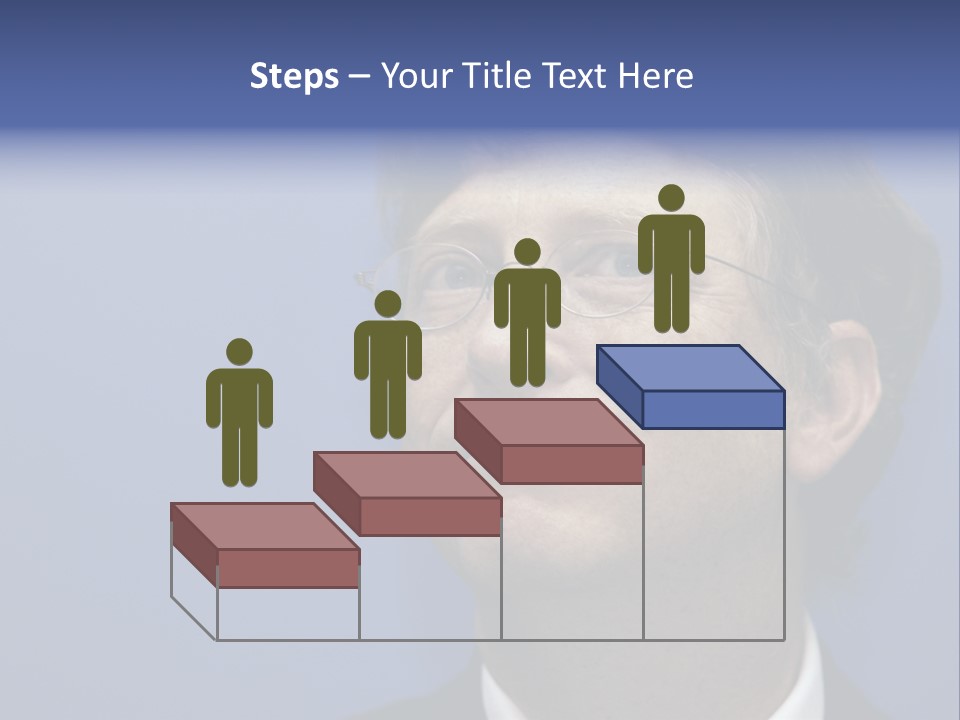 A Man In A Suit And Tie With A Blue Background PowerPoint Template