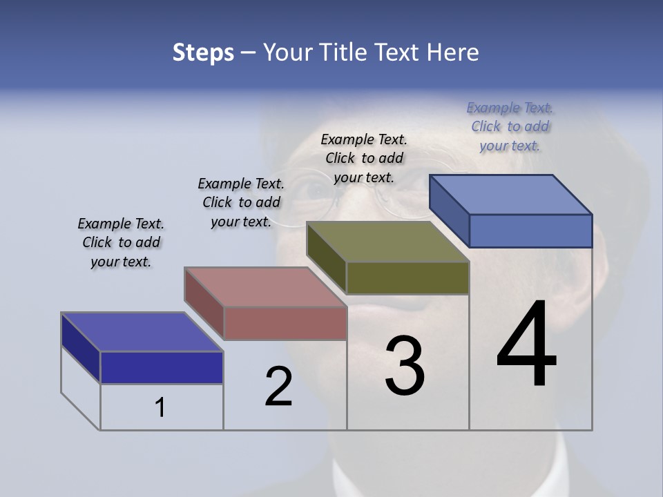 A Man In A Suit And Tie With A Blue Background PowerPoint Template