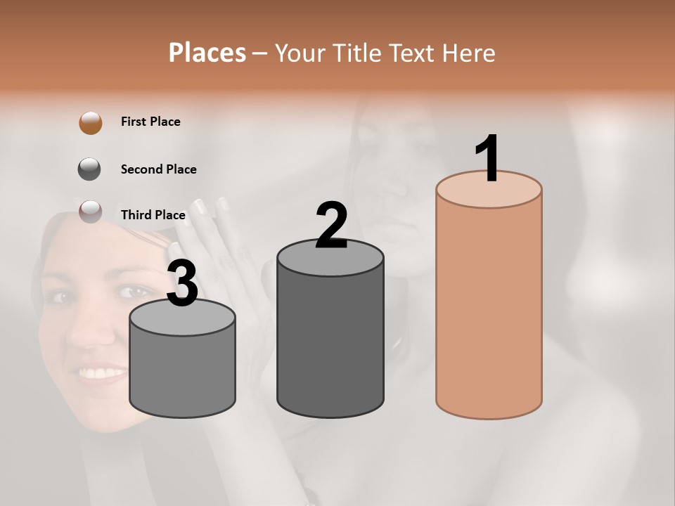 A Woman Holding Her Hands Up To Her Face PowerPoint Template