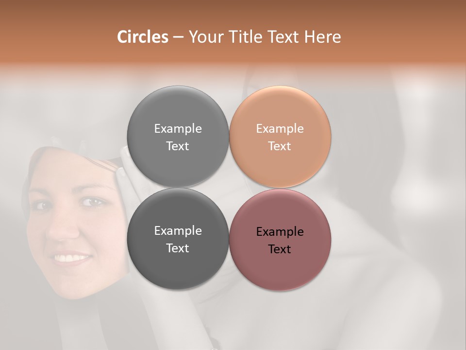 A Woman Holding Her Hands Up To Her Face PowerPoint Template