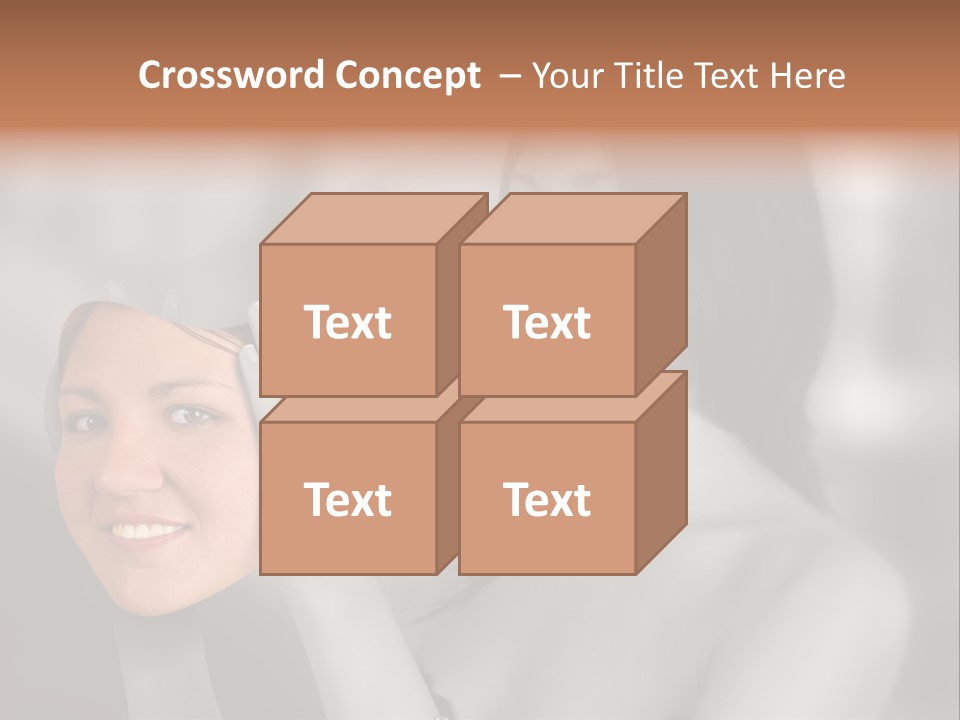 A Woman Holding Her Hands Up To Her Face PowerPoint Template