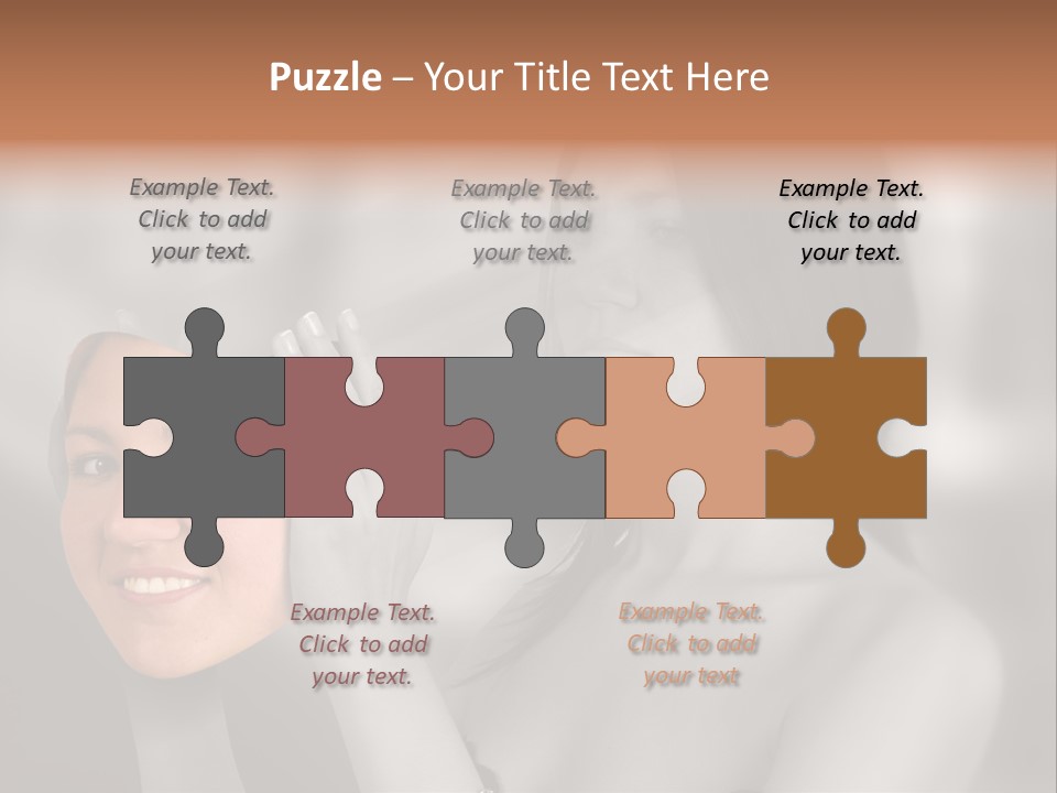 A Woman Holding Her Hands Up To Her Face PowerPoint Template