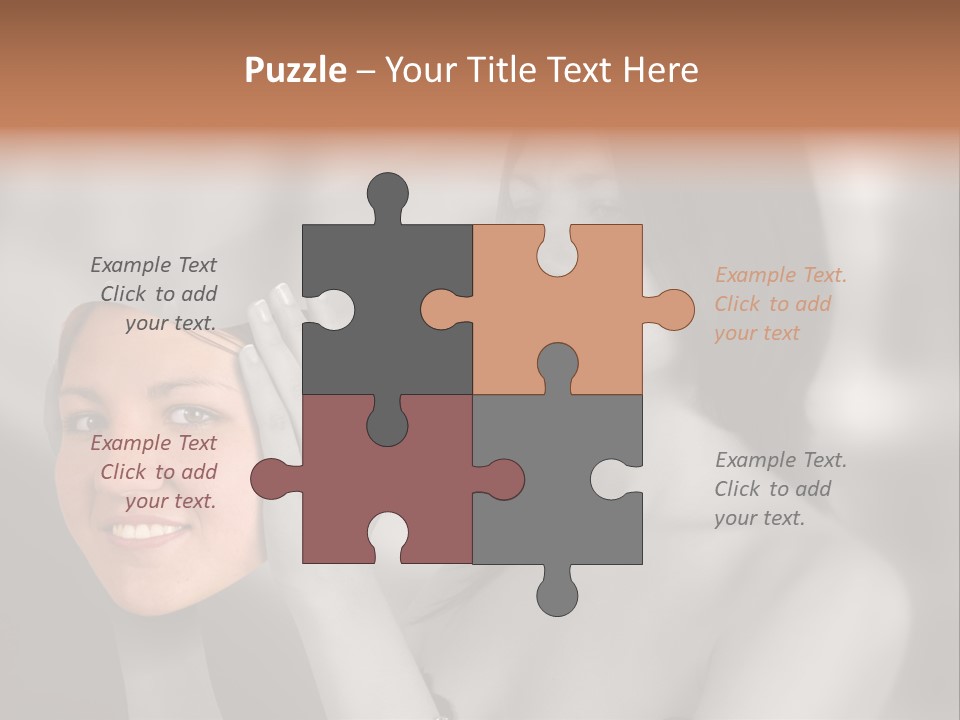 A Woman Holding Her Hands Up To Her Face PowerPoint Template