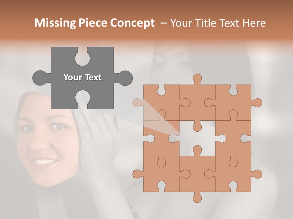 A Woman Holding Her Hands Up To Her Face PowerPoint Template