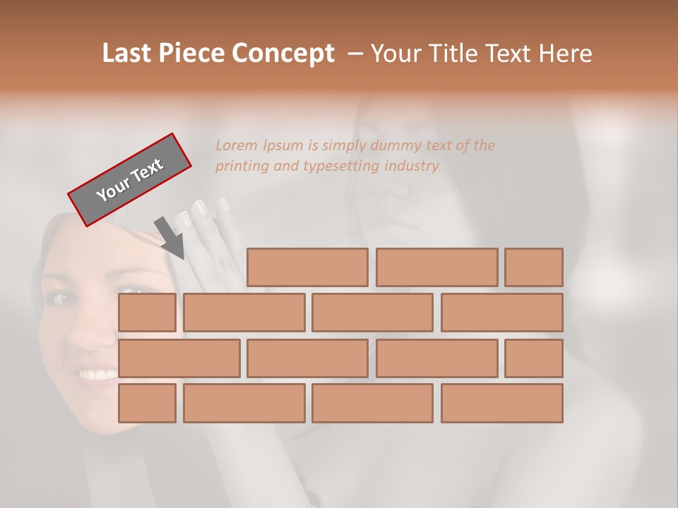 A Woman Holding Her Hands Up To Her Face PowerPoint Template