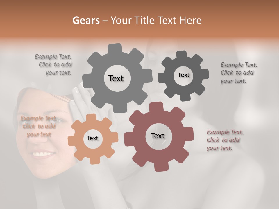A Woman Holding Her Hands Up To Her Face PowerPoint Template