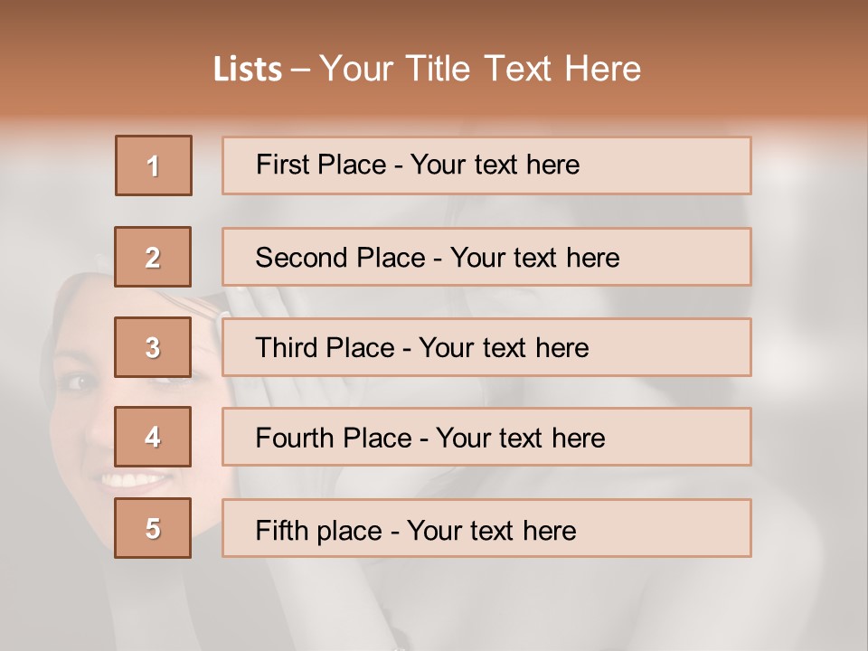 A Woman Holding Her Hands Up To Her Face PowerPoint Template