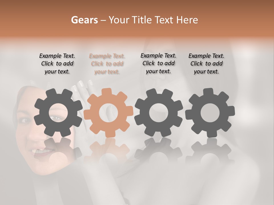 A Woman Holding Her Hands Up To Her Face PowerPoint Template