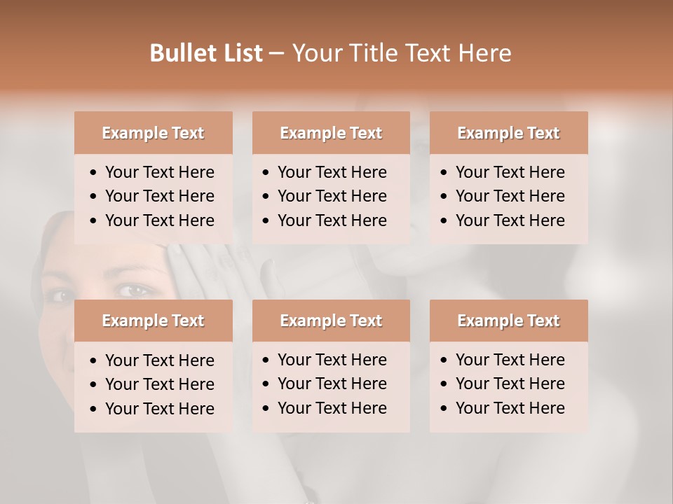 A Woman Holding Her Hands Up To Her Face PowerPoint Template